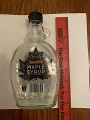 Lot of 3 Maple Syrup Bottles /Jugs w/ Loop Handles & Plastic Caps 12.5 oz/375mL
