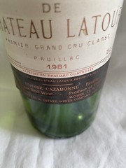Grand Vin de Chateau Latour Pauillac 1981 Empty French Wine Bottle~Rare (WA4812)