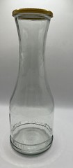 Vintage Paul Masson Glass Wine Water Carafe, Embossed Bottom Letters, 10.5&Prime; Tall