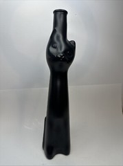 Happy Cat Frosted Opaque Black Moselland Rheinhessen Riesling Glass Bottle