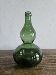 Unique Wine Bottle Green Smooth Hourglass Shaped Rose Bela 8&Prime;