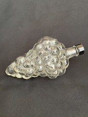 Clear Glass Vintage Grape Cluster Wine Bottle Made In Turkey